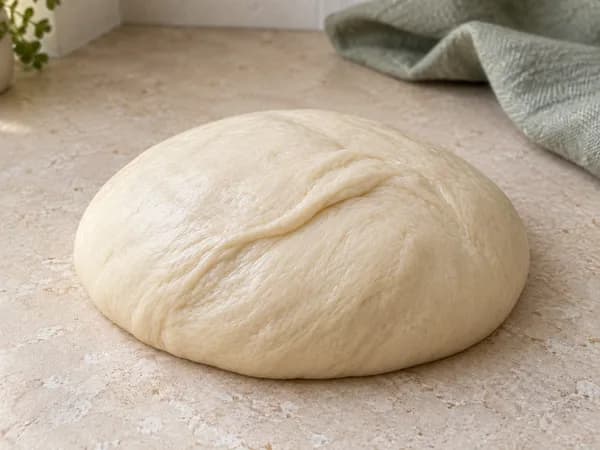 Supple wheat dough with a soft fold and a slightly flatter shape